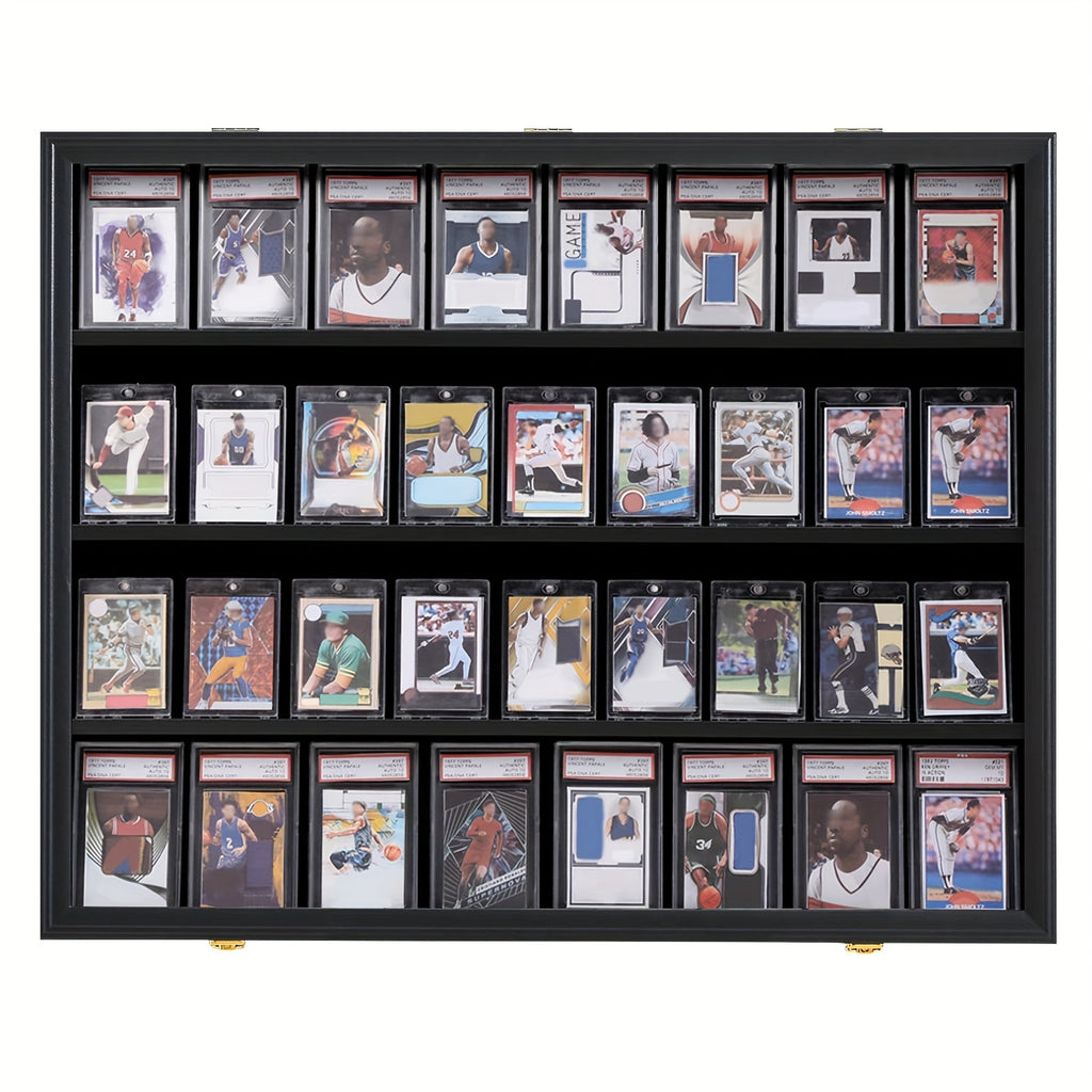 36 graded sports card display frame baseball card display