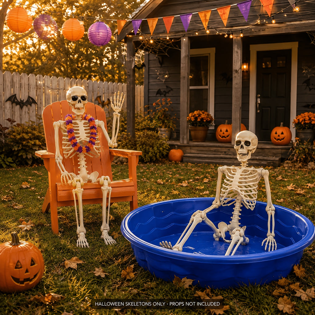 5 4ft adjustable   human   skeleton plastic