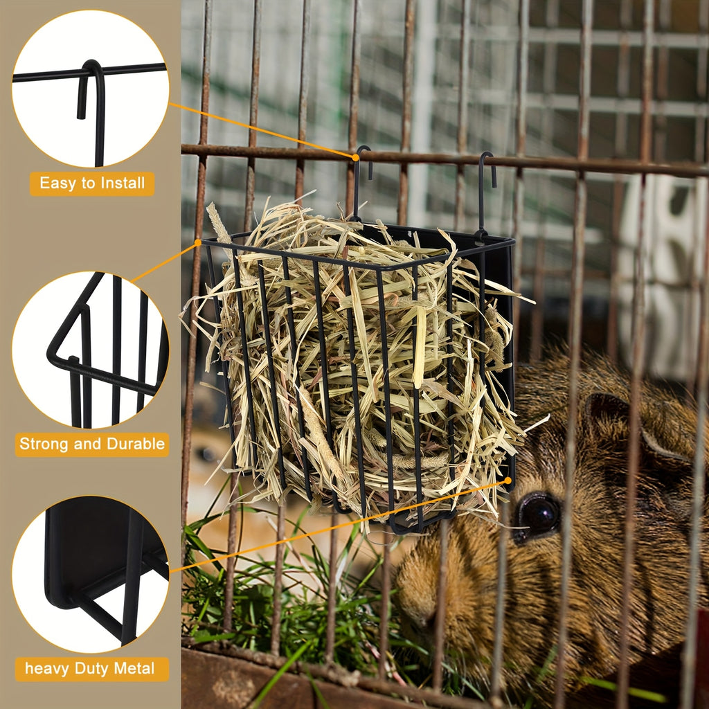 1pc rabbit hay feeder rabbit supplies accessories metal