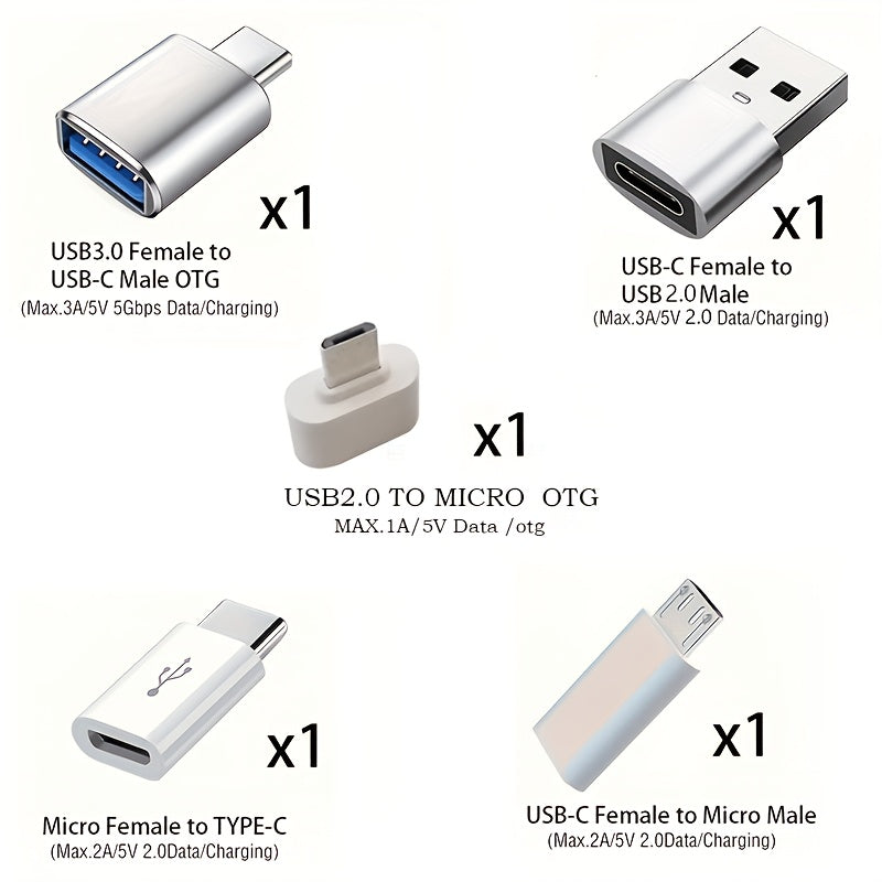 10pcs usb type c micro interface multifunctional adapter