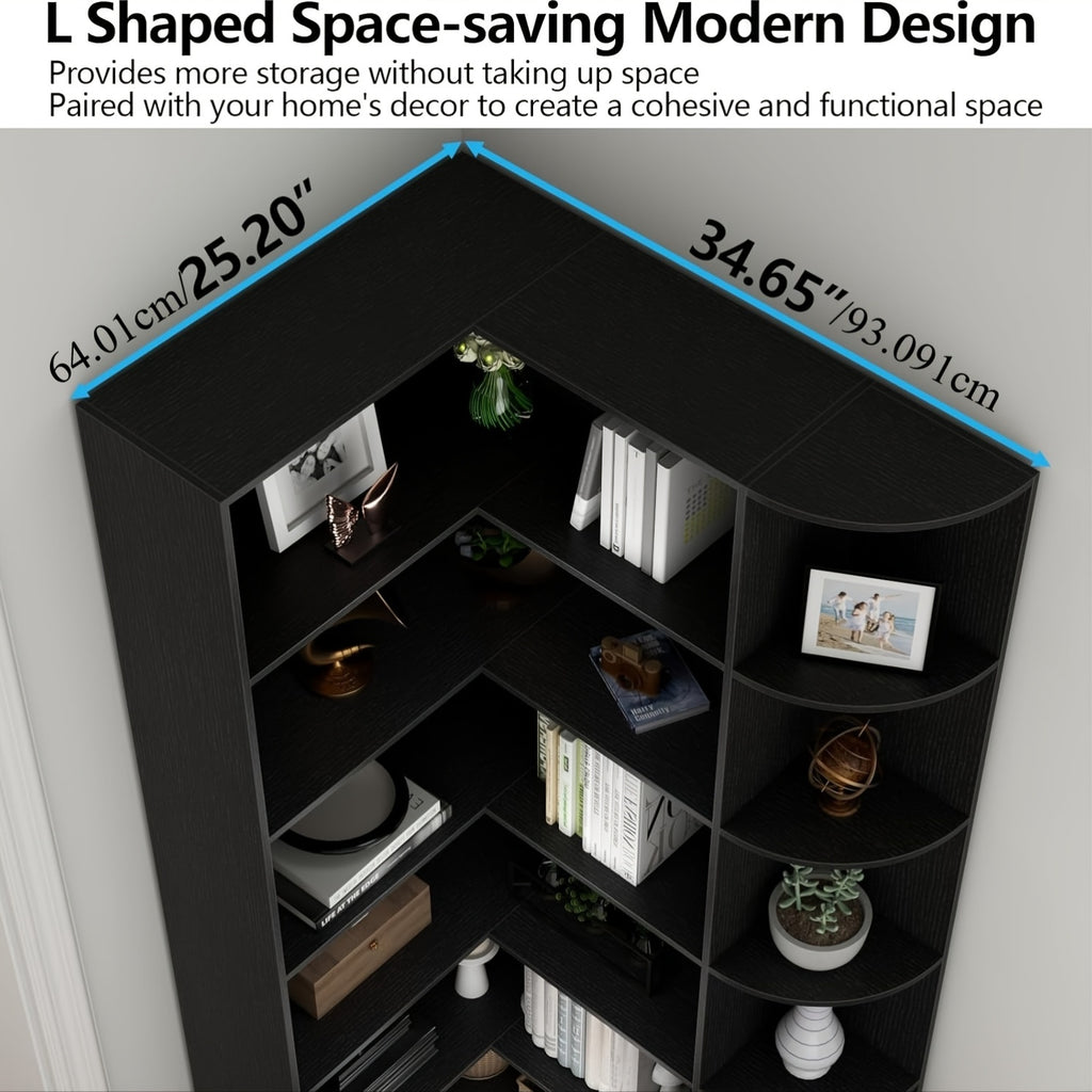 contemporary 71 inch tall bookshelf a   corner unit
