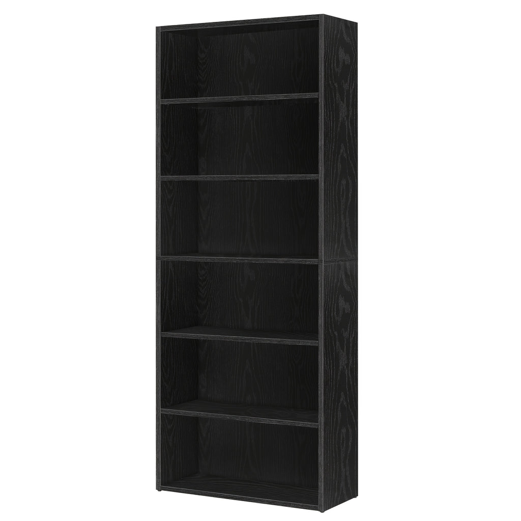 6 tier open bookshelf display space saving bookcase home