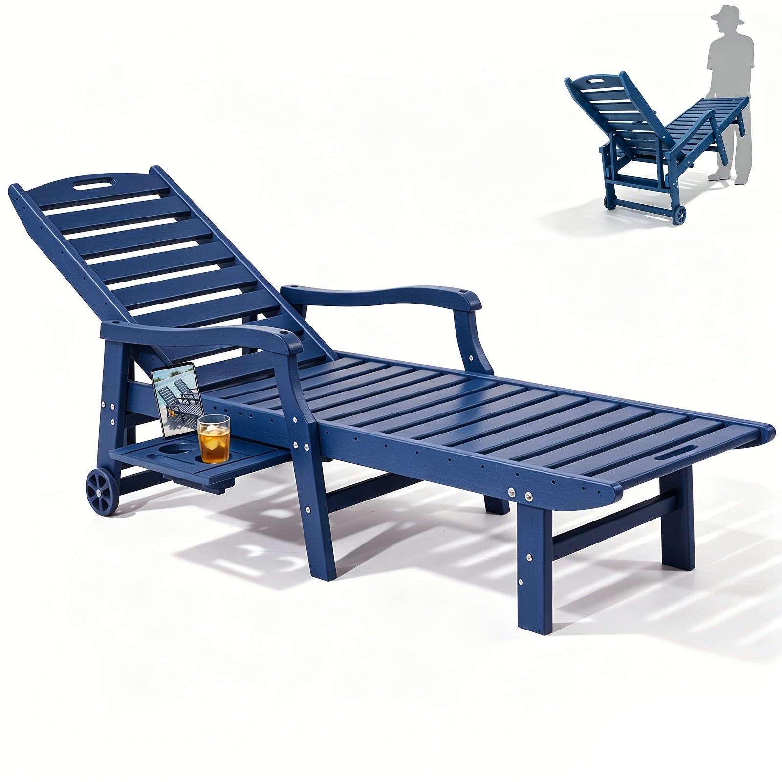 hdpe outdoor lounge chaise weather patio lounge chair 5