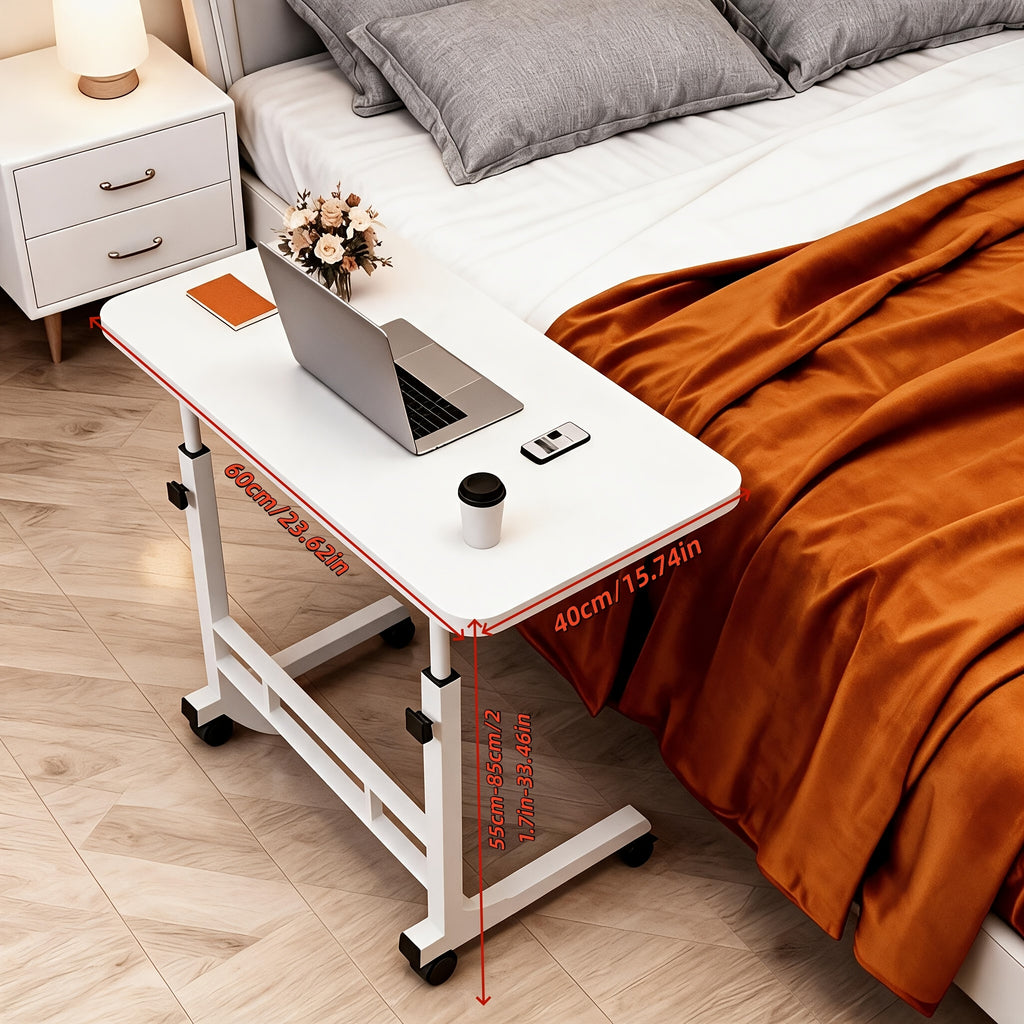 movable height adjustable bedside computer desk adjustable