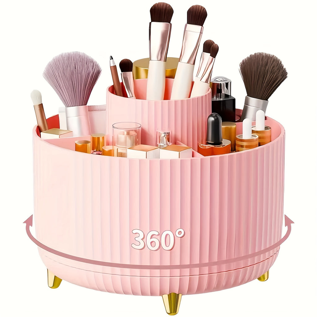 360 rotating makeup organizer 1pc plastic cosmetic storage 5