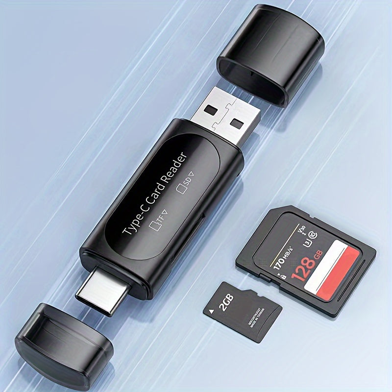 usb card reader 4in1 type c usb a   hc card adapter dual