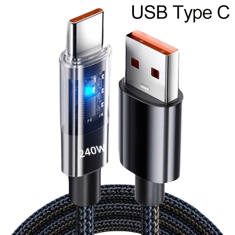 240w nylon usb type c super fast charging cable samsung
