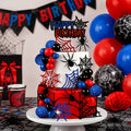 32pcs   web birthday ball cake decorations black red