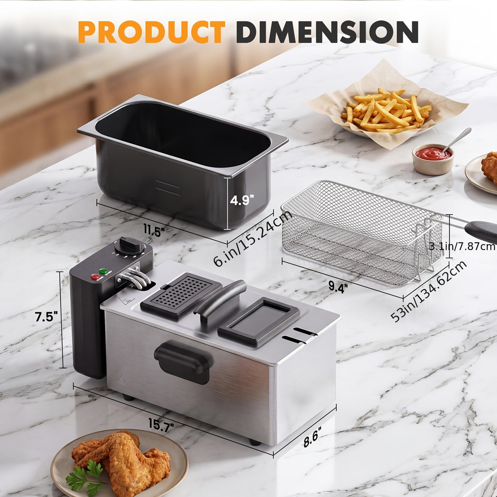 3 5l deep fryer home use 1800w   3 baskets