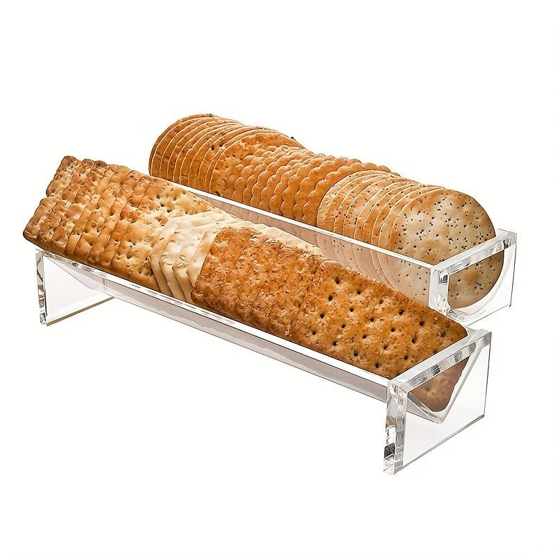 1 2pcs half tray set 2pcs ldq clear acrylic cracker tray