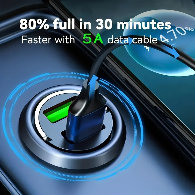 200w dual port mini usb car charger 5a rapid charging two