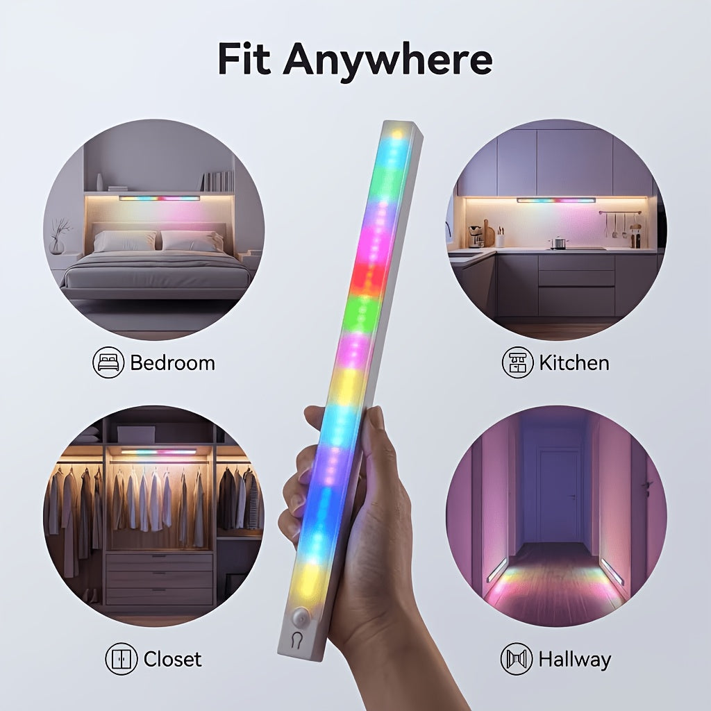1pc night rgb motion sensor light bar 7 color