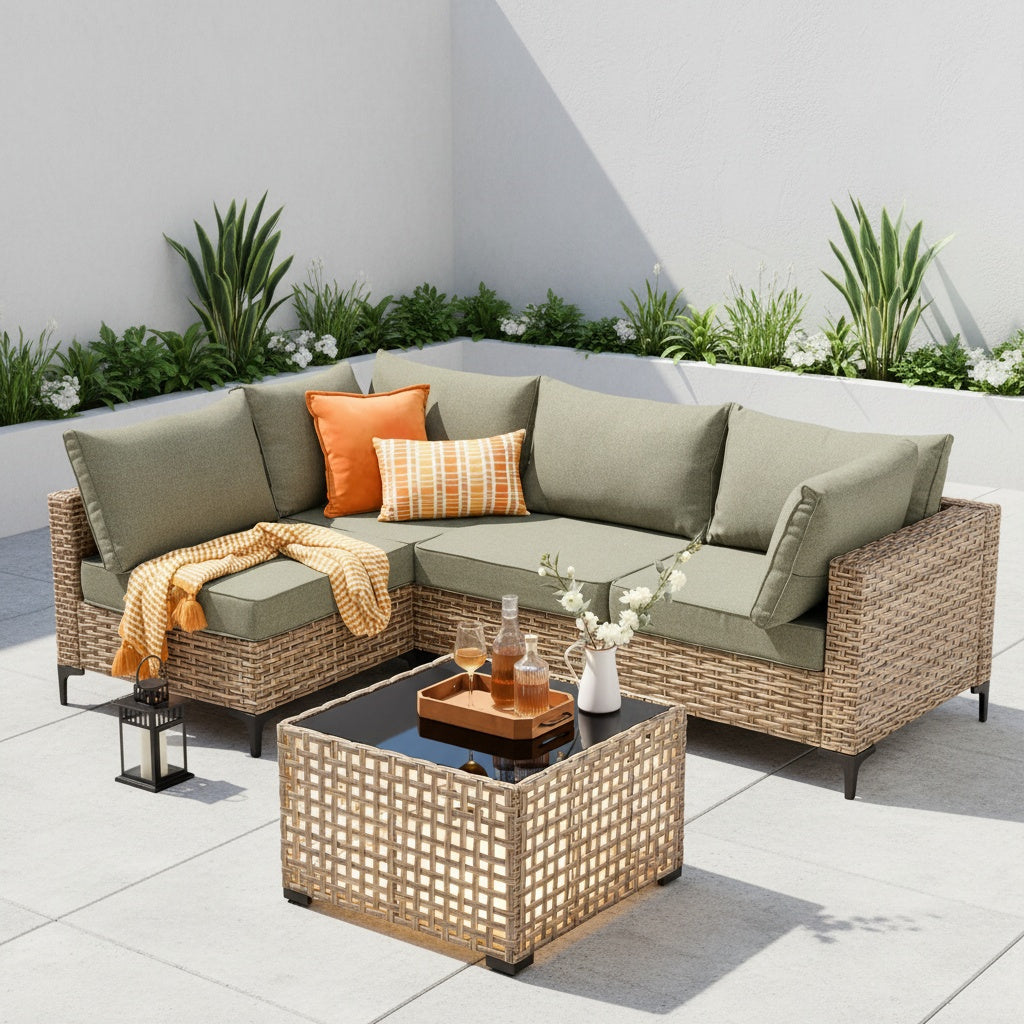 2 3 5 8 10pcs deep seat outdoor patio furniture set outside