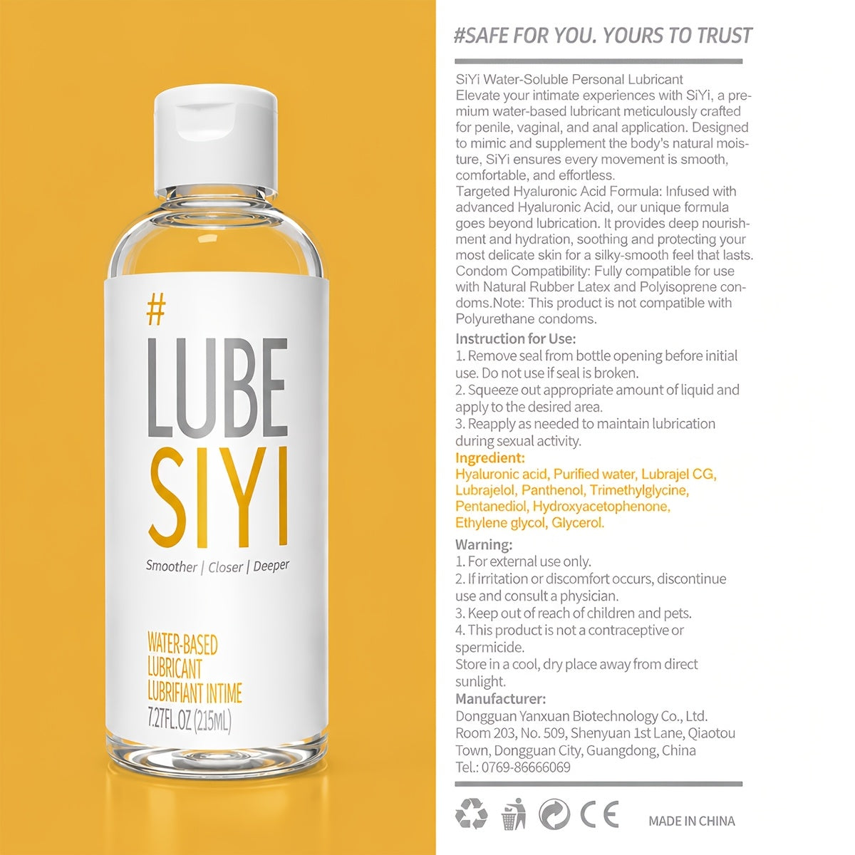 water based personal   acid long lasting