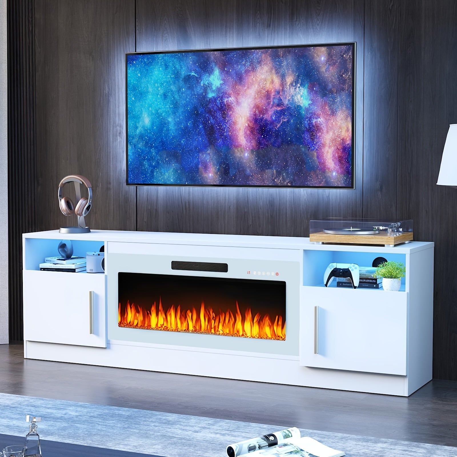 fireplace tv stand 36 fireplace 80   modern wood high