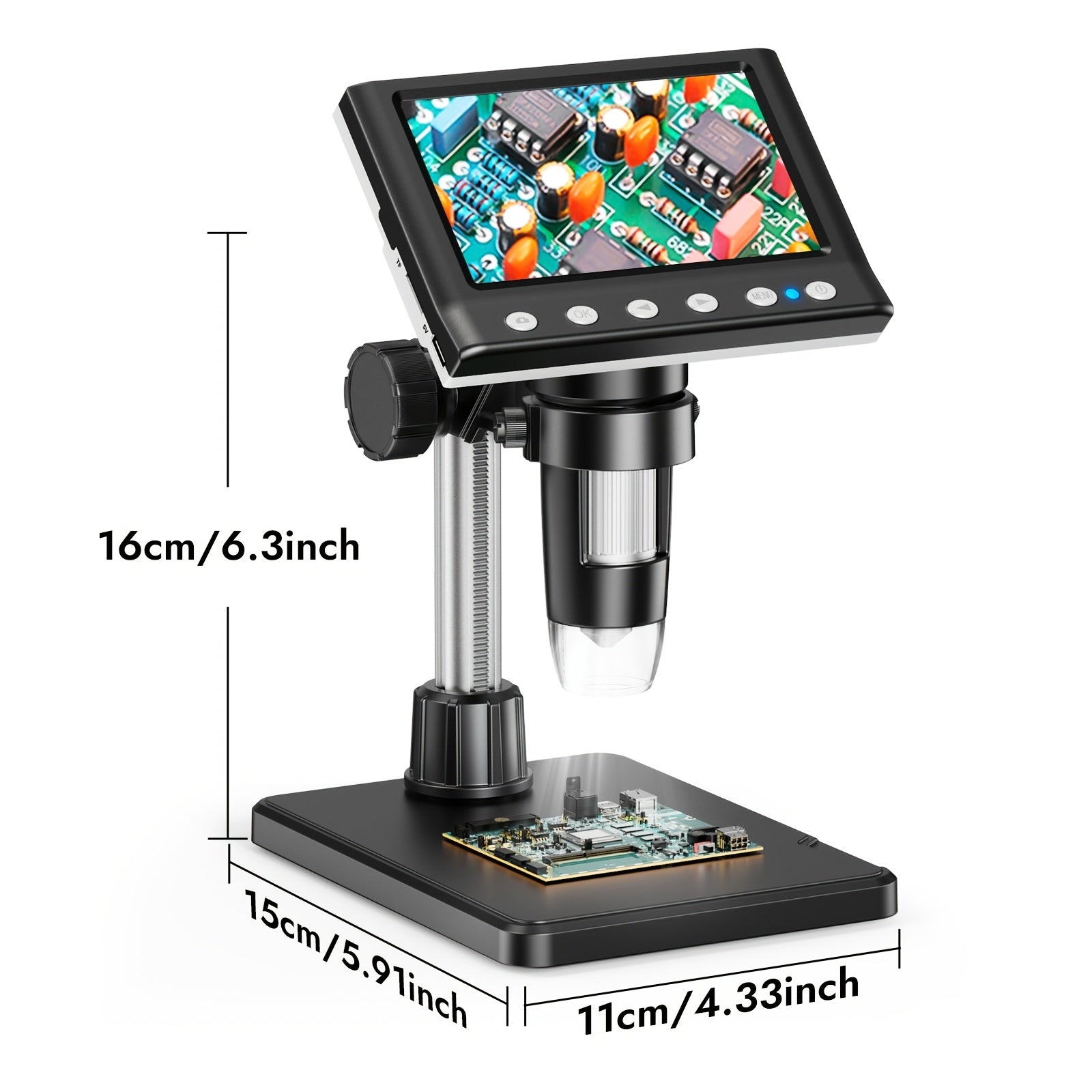 digital microscope   microscope 8 adjustable led