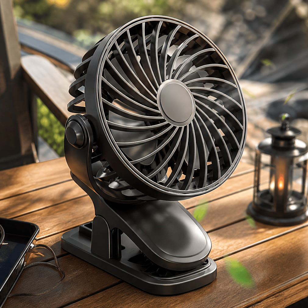 portable clip fan rechargeable usb desk fan type c charging