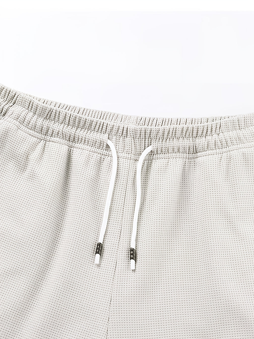 1pc mens waffle texture casual athletic shorts drawstring