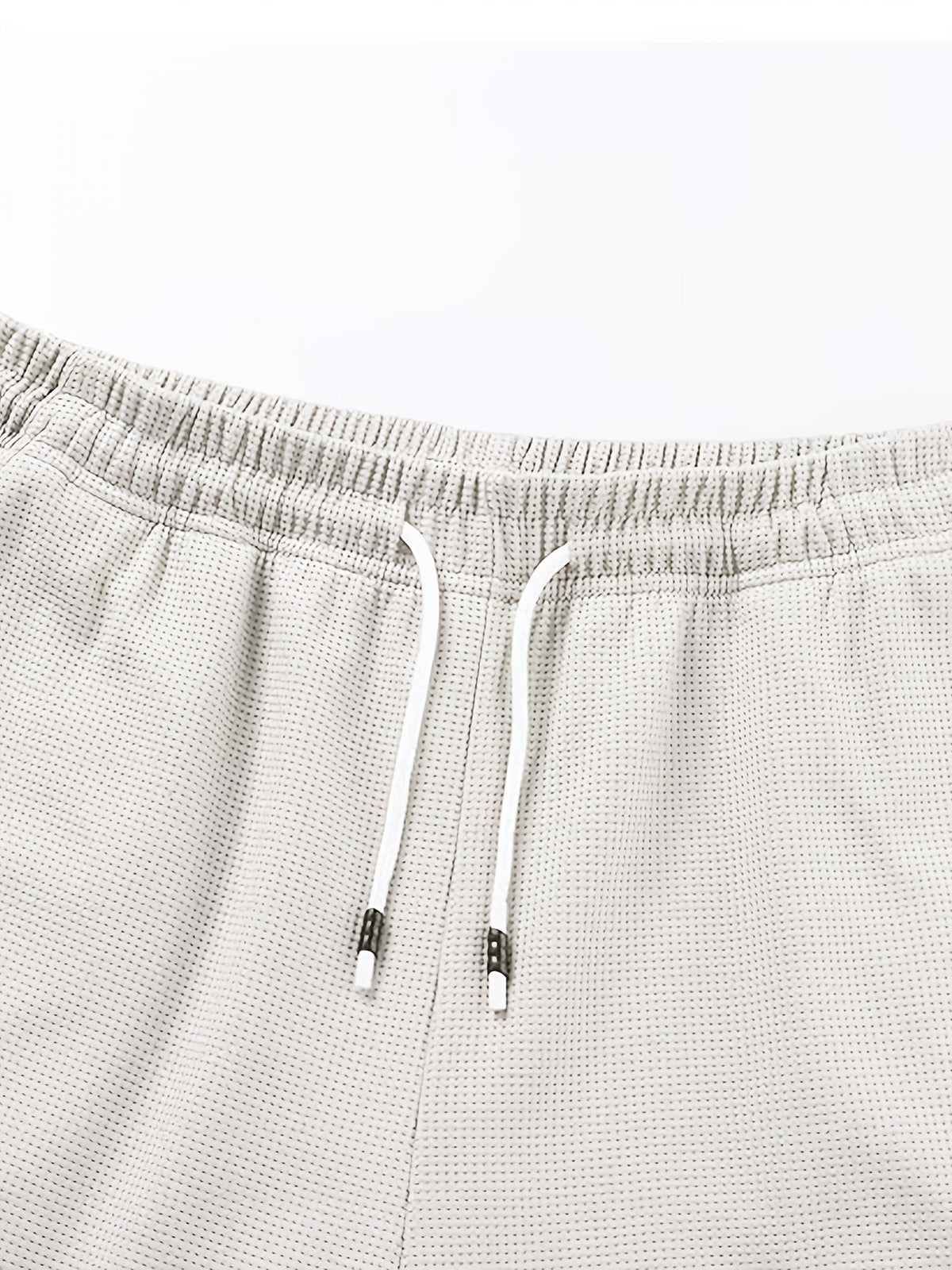 1pc mens waffle texture casual athletic shorts drawstring