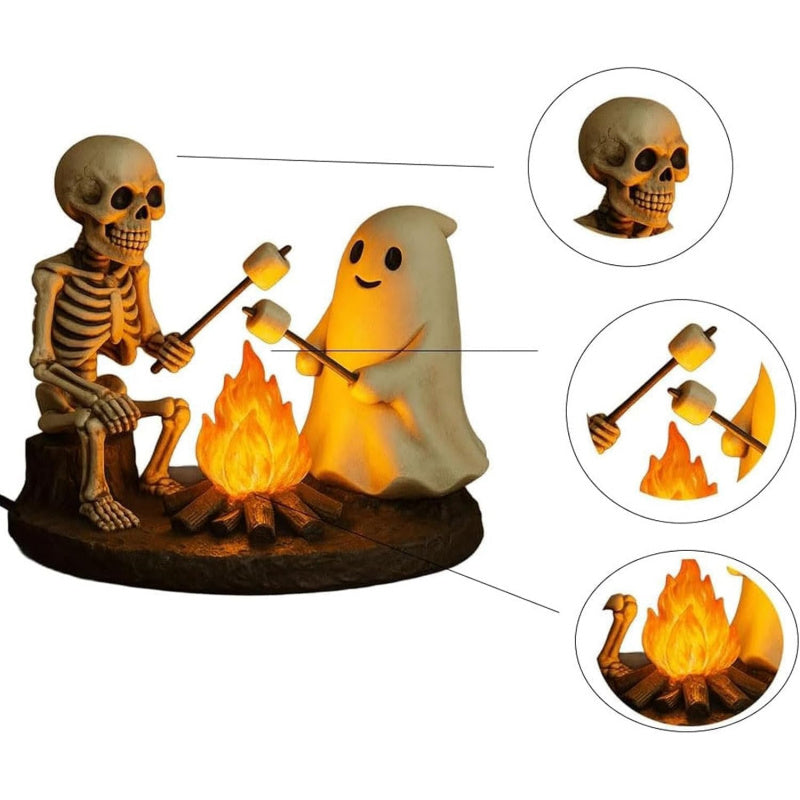 realistic flickering flame roasting marshmallow resin