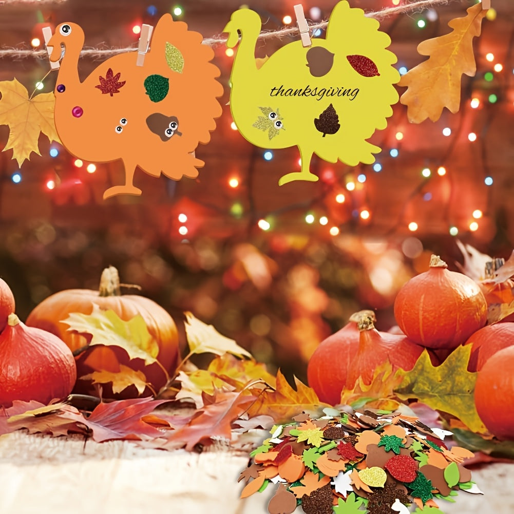 10pcs autumn stickers thanksgiving turkey
