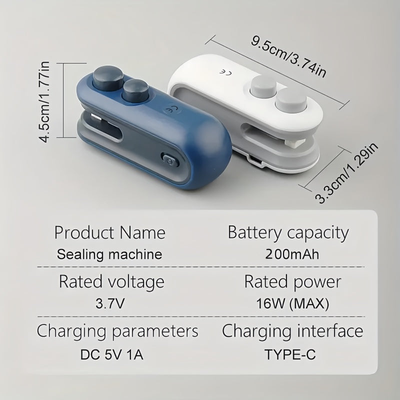 usb mini household sealer lithium battery snack bag sealer