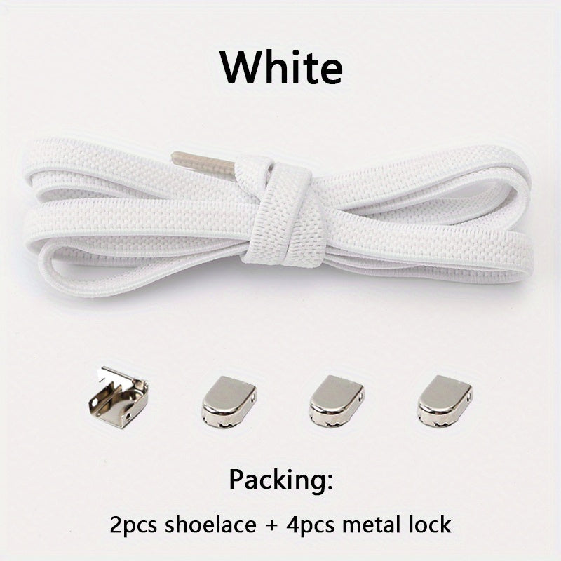 no tie elastic shoe laces sneakers stretchy polyester