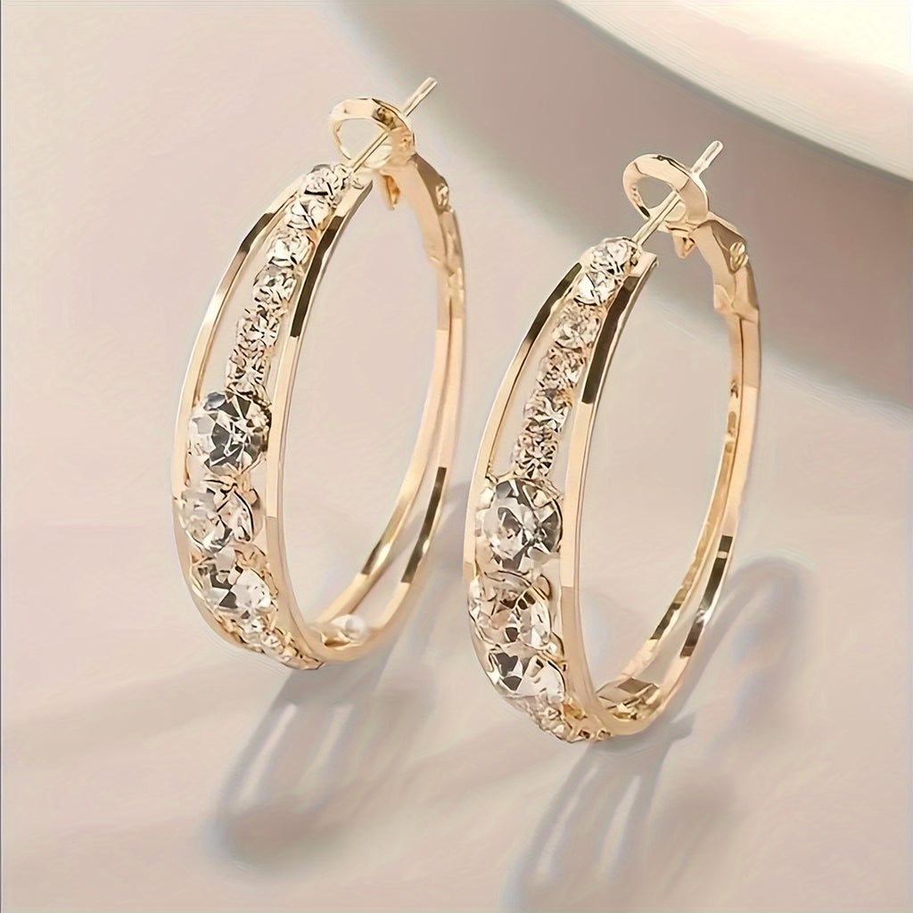 elegant hollow round womens earrings minimalist fashionable