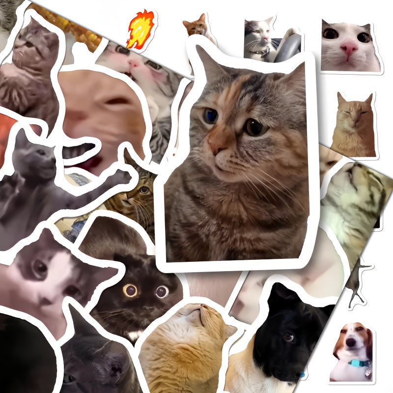 100pcs cat meme sticker set office stickers file seals