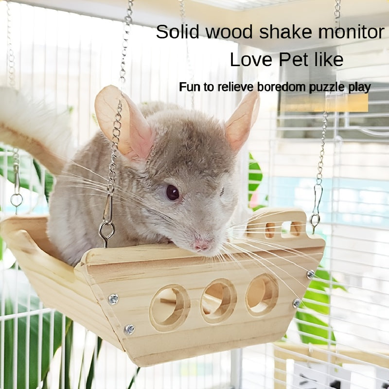 hamster chinchilla solid wood cradle swing hammock hamster