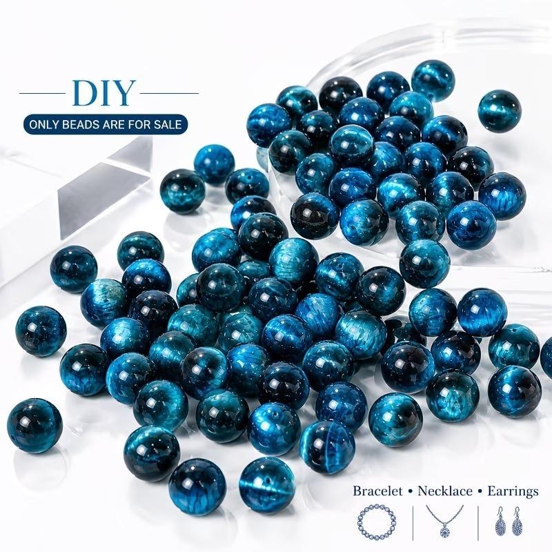 47pcs lake   eye stone loose beads holes glass