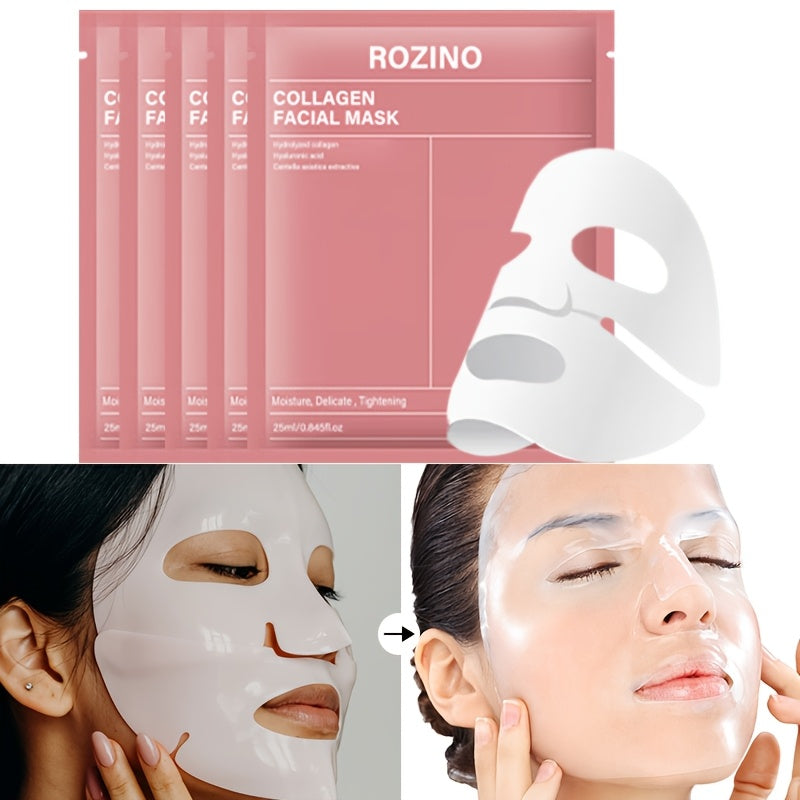 5pcs collagen mask moisturizing hydrating firming skin