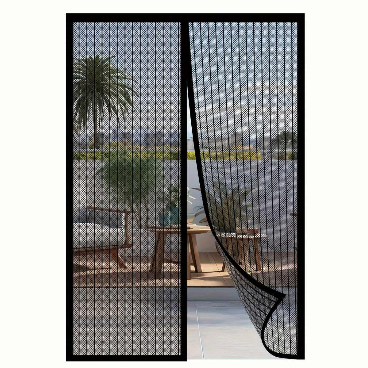 1pc magnetic screen door curtain