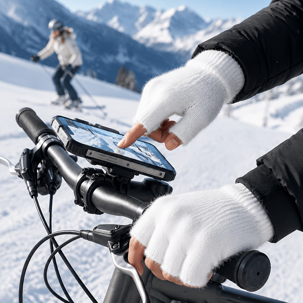 2pcs womens thermal fingerless gloves half finger warm