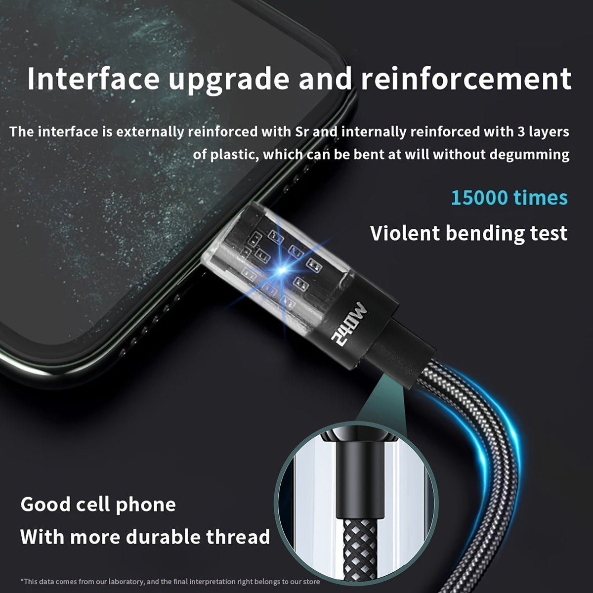 240w nylon usb type c super fast charging cable samsung
