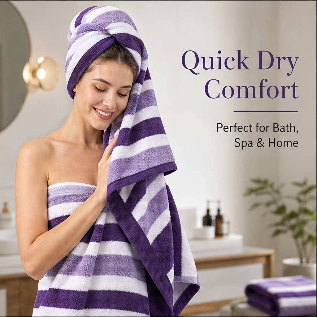 30pcs large wide   towel set quick