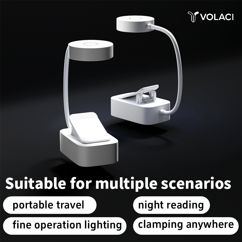 volaci portable led reading light clip book light adjustable