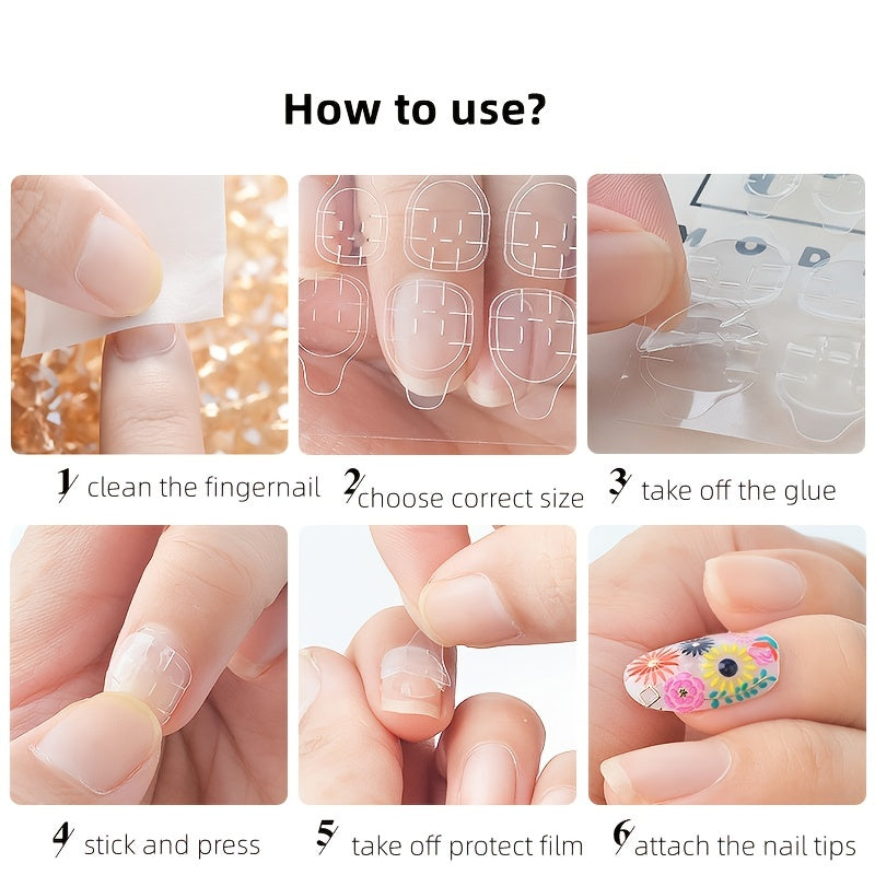 120 240pcs strong     tape press nail tips double
