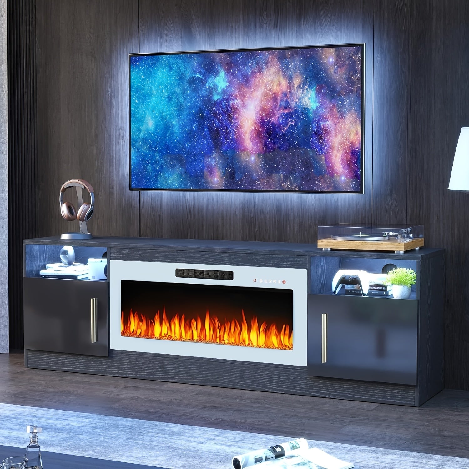 fireplace tv stand 36 fireplace 80   modern wood high