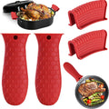 set 4 silicone heat resistant handle covers   handle