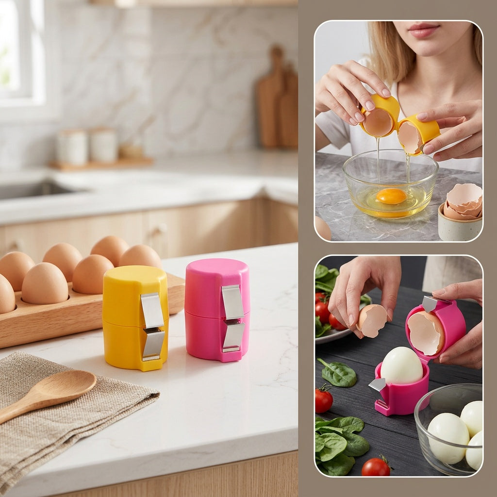2pcs automatic eggshell peeler cracker random color high