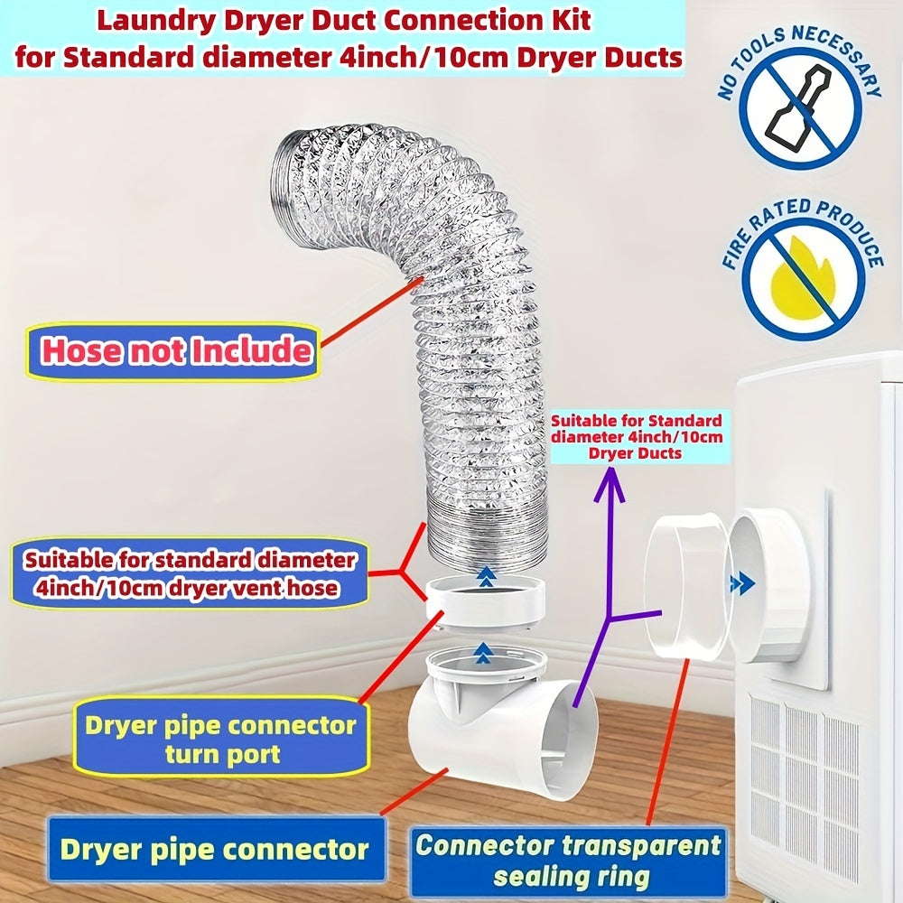 laundry dryer duct connection kit suitable standard 4inch