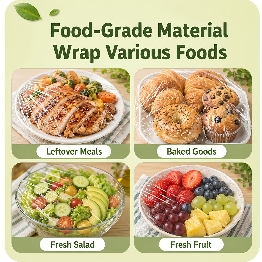 200pcs reusable elastic food covers made durable food grade