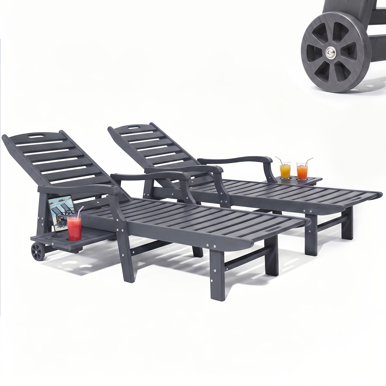 hdpe outdoor lounge chaise weather patio lounge chair 5