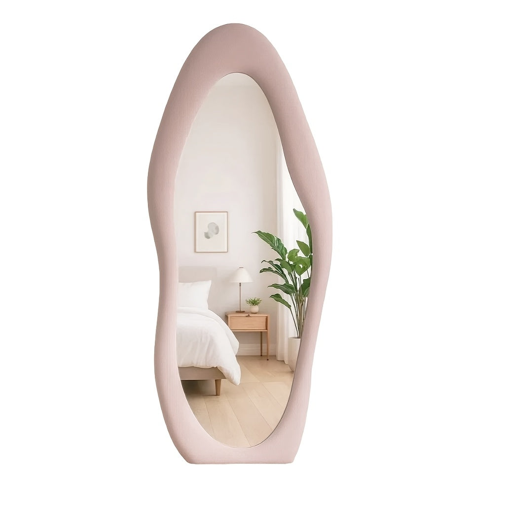 irregular   full length mirror safe rounded