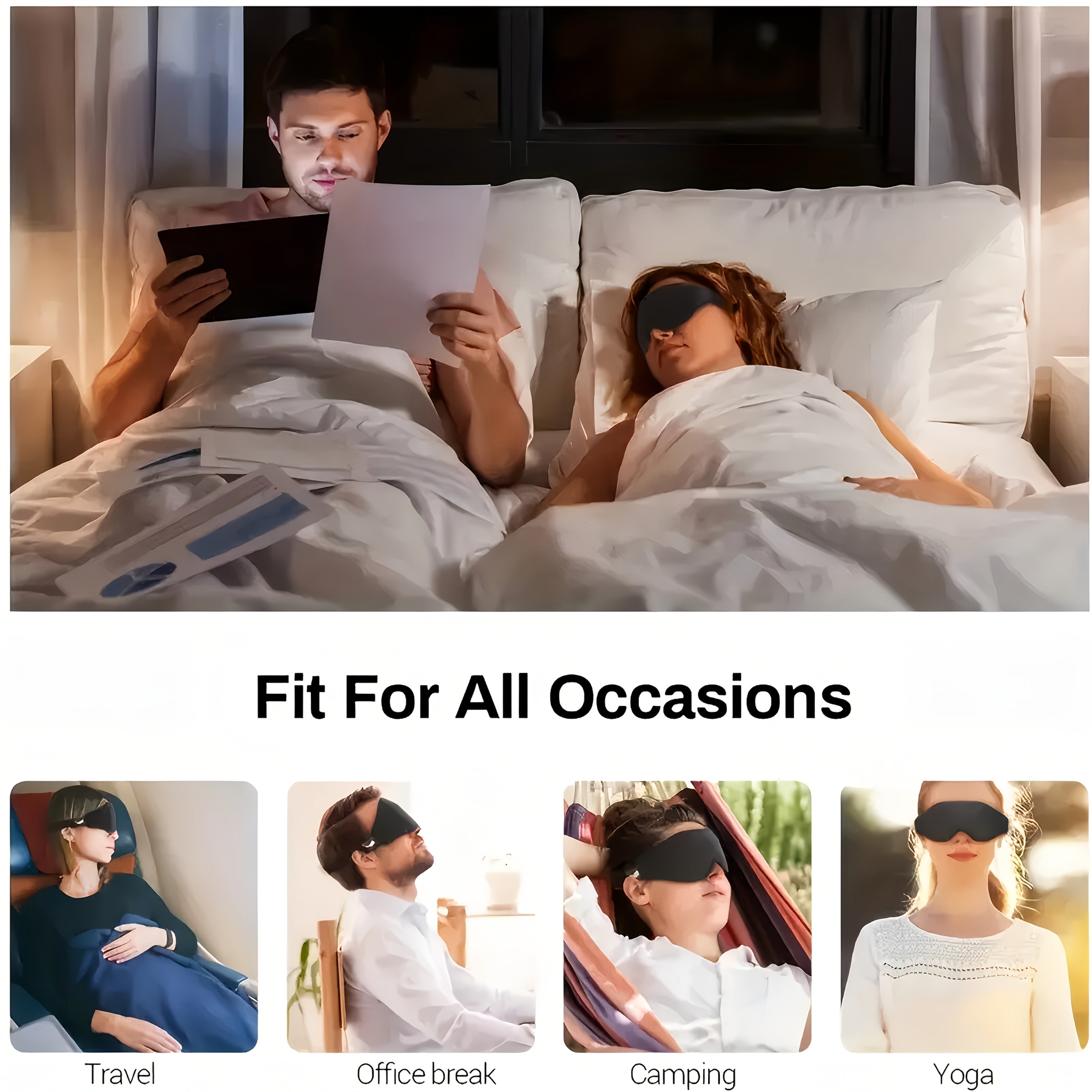 1pc 3d contoured sleep mask zero eye pressure eye cover