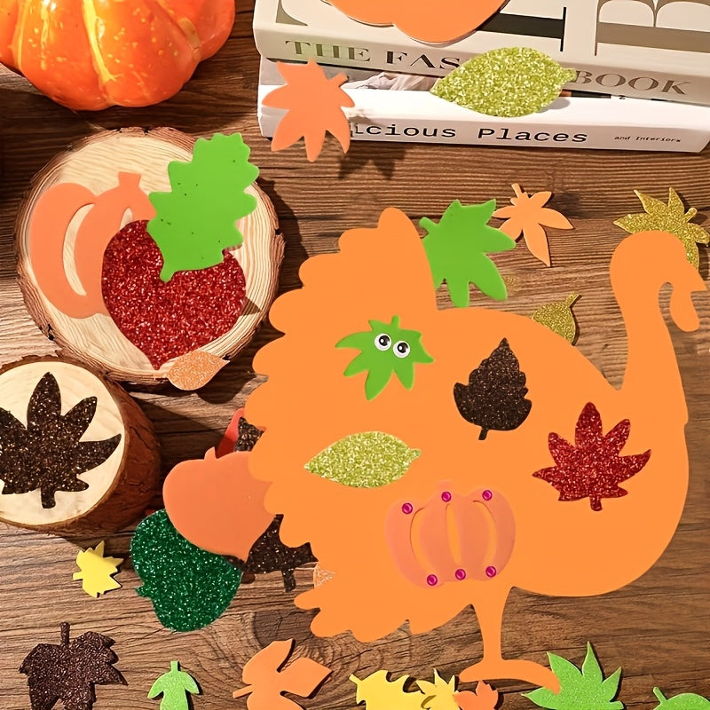 10pcs autumn stickers thanksgiving turkey