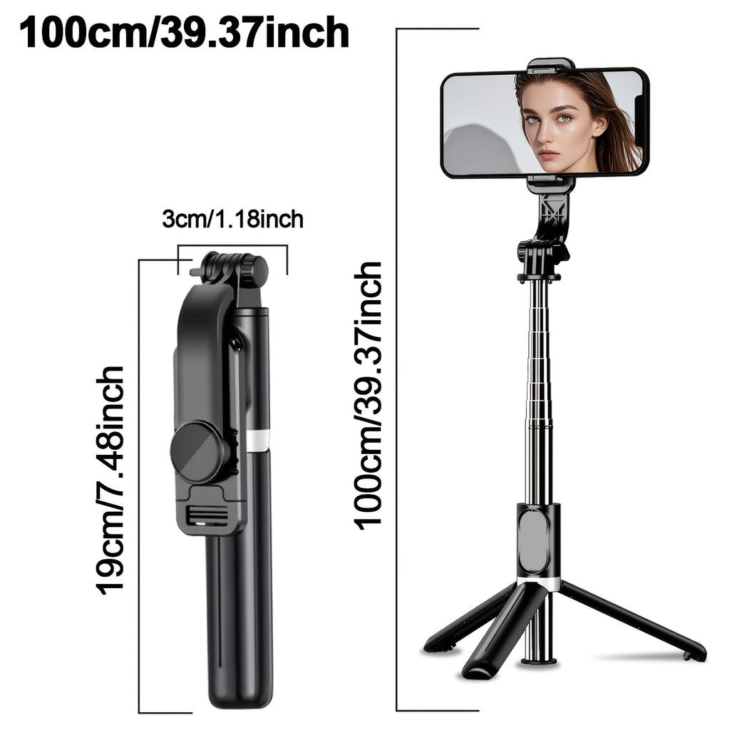 portable 40 6 inch selfie stick tripod wireless remote