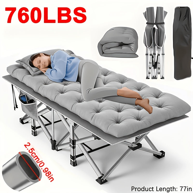outdoor folding bed camping bed flip mattress foldable guest