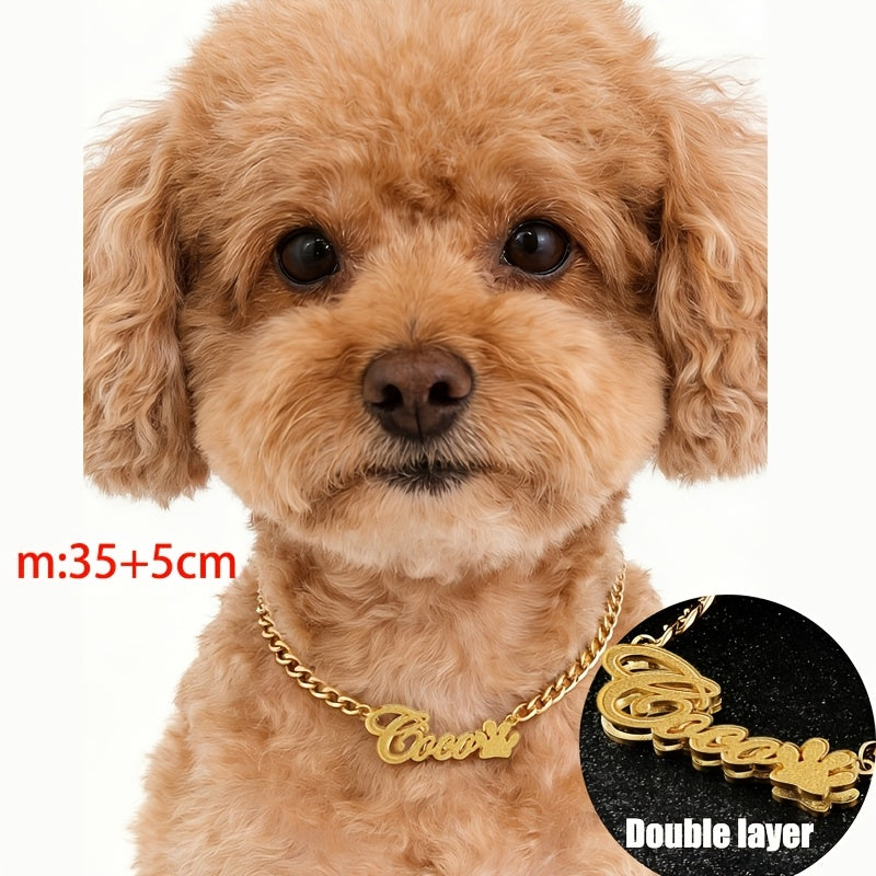 custom name necklace   thick chain suitable dogs